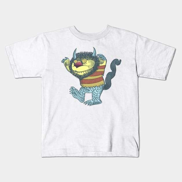 WHERE THE WILD THINGS ARE — ZYABR (2) Kids T-Shirt by Valera Kibiks